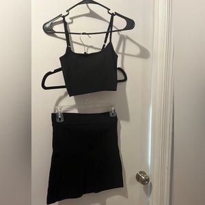 Free People Ribbed Brami Skirt Set